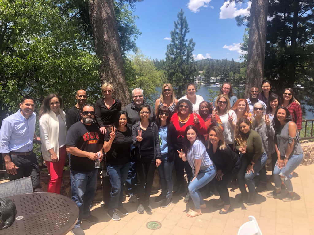 PA Program students are standing together for a group photo during a retreat