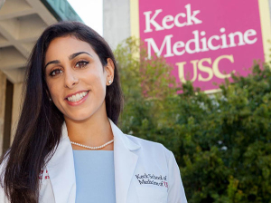 Melody Rasouli, president of the student chapter of Salerni Collegium, the Keck School of Medicine of USC alumni organization