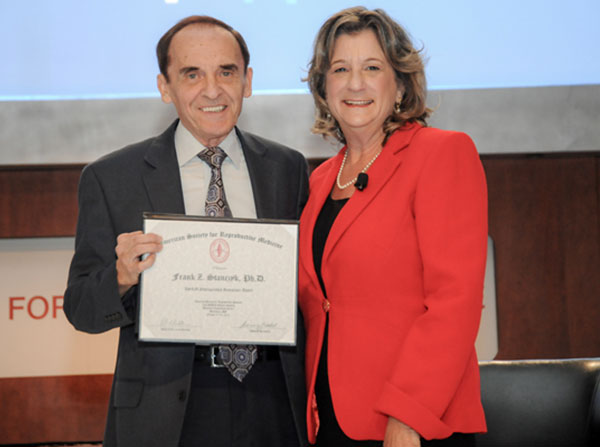 Frank Z. Stanczyk is the recipient of the 2015 Distinguished Researcher Award given by the American Association of Reproductive Medicine (ASRM). It was presented by Rebecca Z. Sokol, organization president, during a meeting in Baltimore.