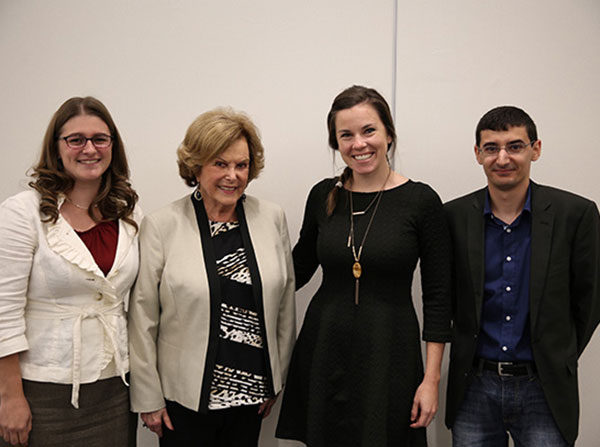 Laura Mosqueda, the chair of the Department of Family Medicine at the Keck School of Medicine of USC, welcomes participants to the first annual USC Judith D. Tamkin International Symposium on Elder Abuse. (Photo/Claire Norman)