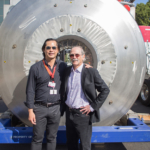 Dr. Arthur W. Toga standing in front of the 7T MRI