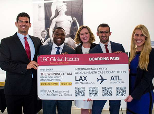 Members of the winning team are students at the Keck School of Medicine of USC, USC Dornsife College of Letters, Arts and Sciences, and USC Sol Price School of Public Policy