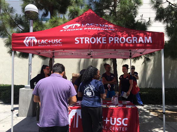 Sidewalk stroke awareness event