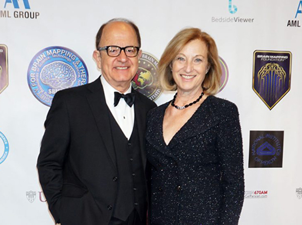 USC President C. L Max Nikias and Niki Nikias arrive at the 15th annual Brain Mapping Foundation Awards Gala. (Photo/Eric Abelev)