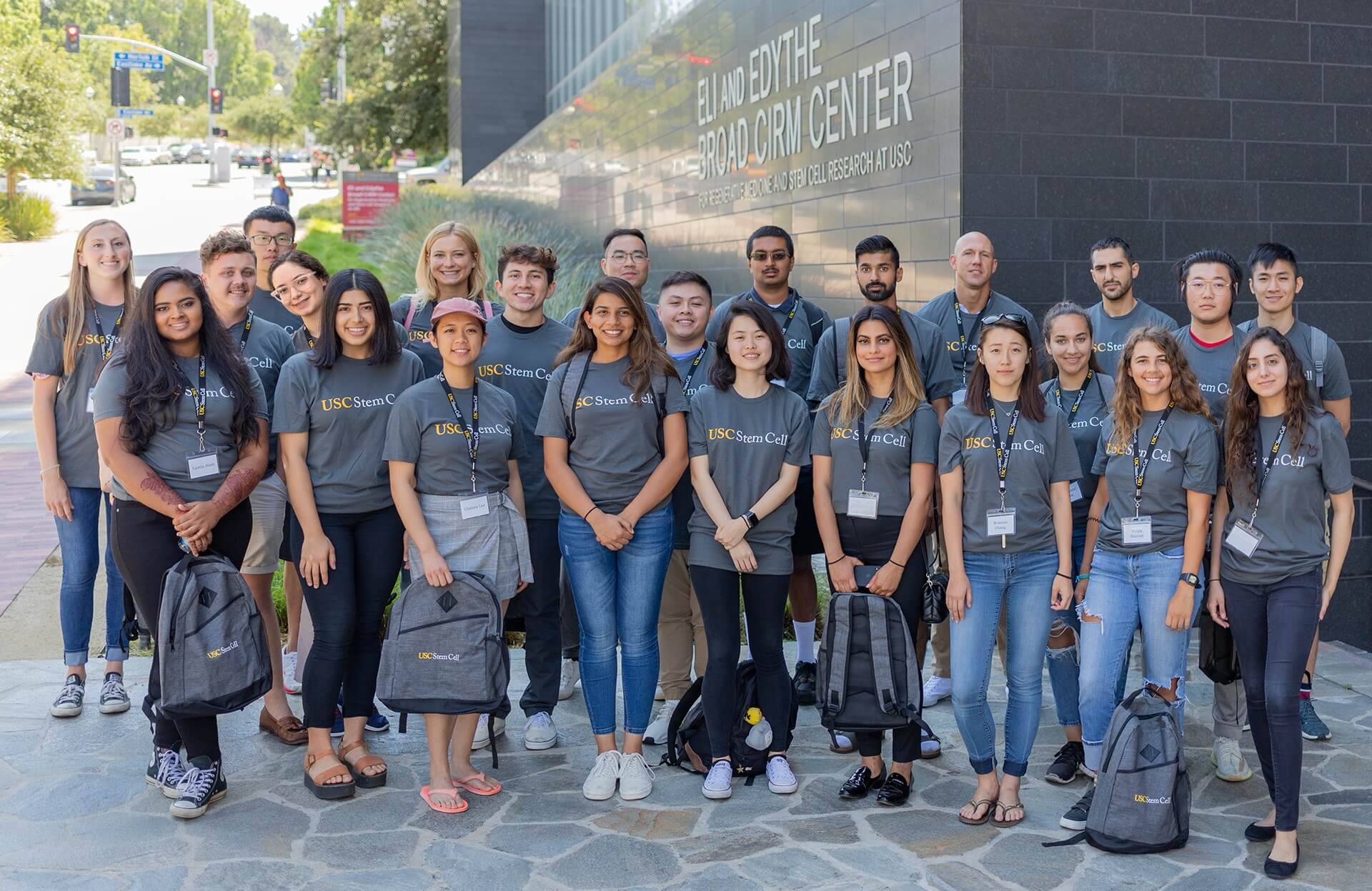 A group photo of new students at orientation