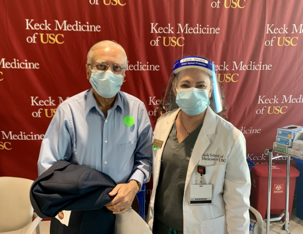 Keck School Dean Dr. Narsing Rao gets COVID-19 vaccination