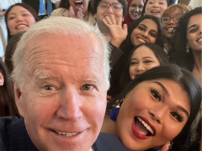 President Biden with Carla Ibara at Mental Health Youth Action Forum in Washington D.C.