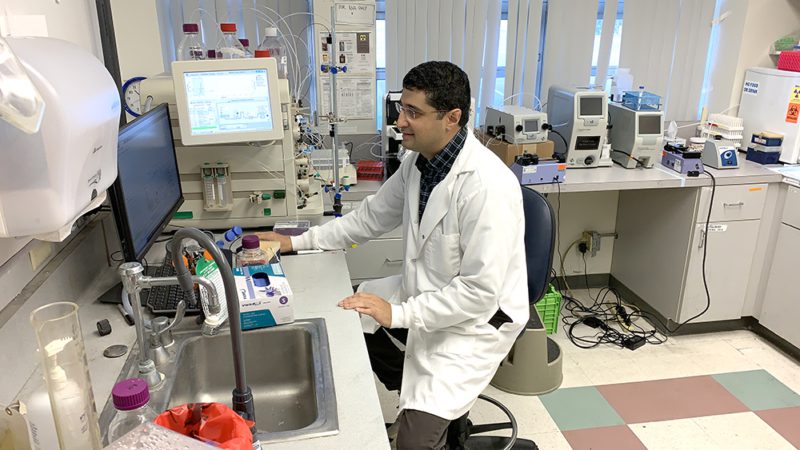 Hussein Yassine in his lab