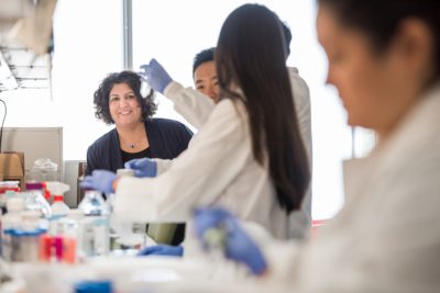 Photo of Francesca Mariani in her lab (Photo by Chris Shinn)